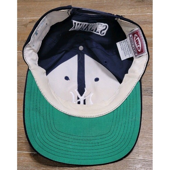 Vintage New York Yankees Baseball Hat MLB ANNCO Snapback Cap Big Logo On Back - Picture 5 of 7